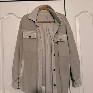 Free People Cream and Tan Jacket